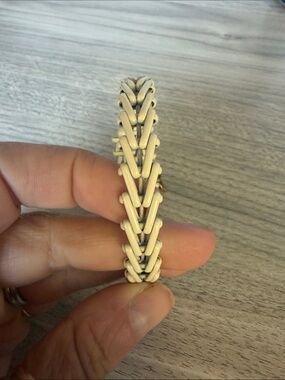Alex and Ani Cream Braided Link Bracelet